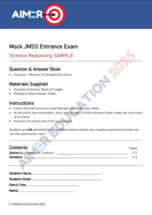 Science Reasoning Mock Exam Bundle (5)